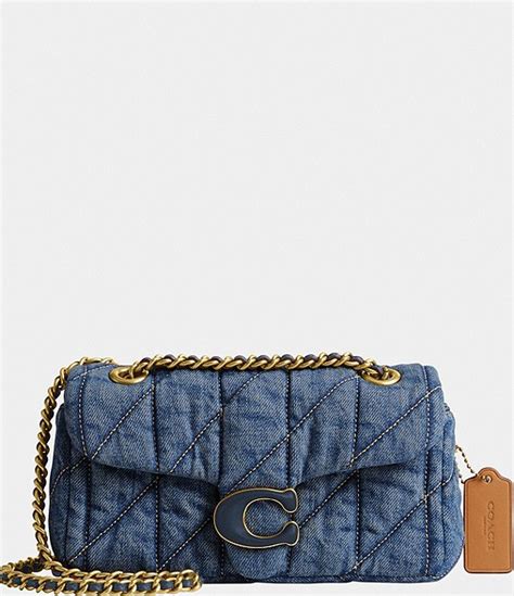 coach quilted denim tabby 20.